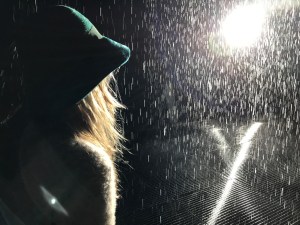 The Rain Room art installation at the Los Angeles County Museum of Art